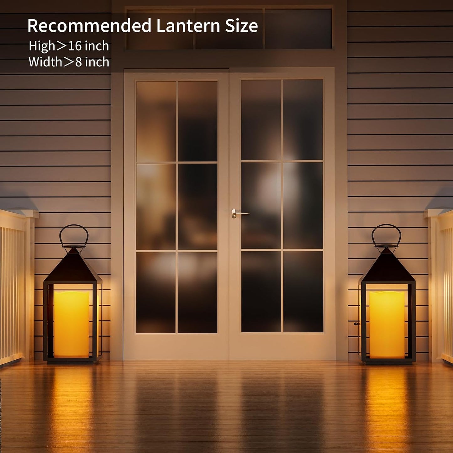 Outdoor Flameless Candles 6" x 12" Extra Large Battery-Operated Candles | LED Flickering Pillar Candles, Waterproof