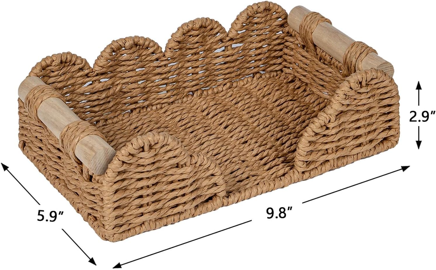 Scalloped Napkin Holder / Neutral / Guest Towel