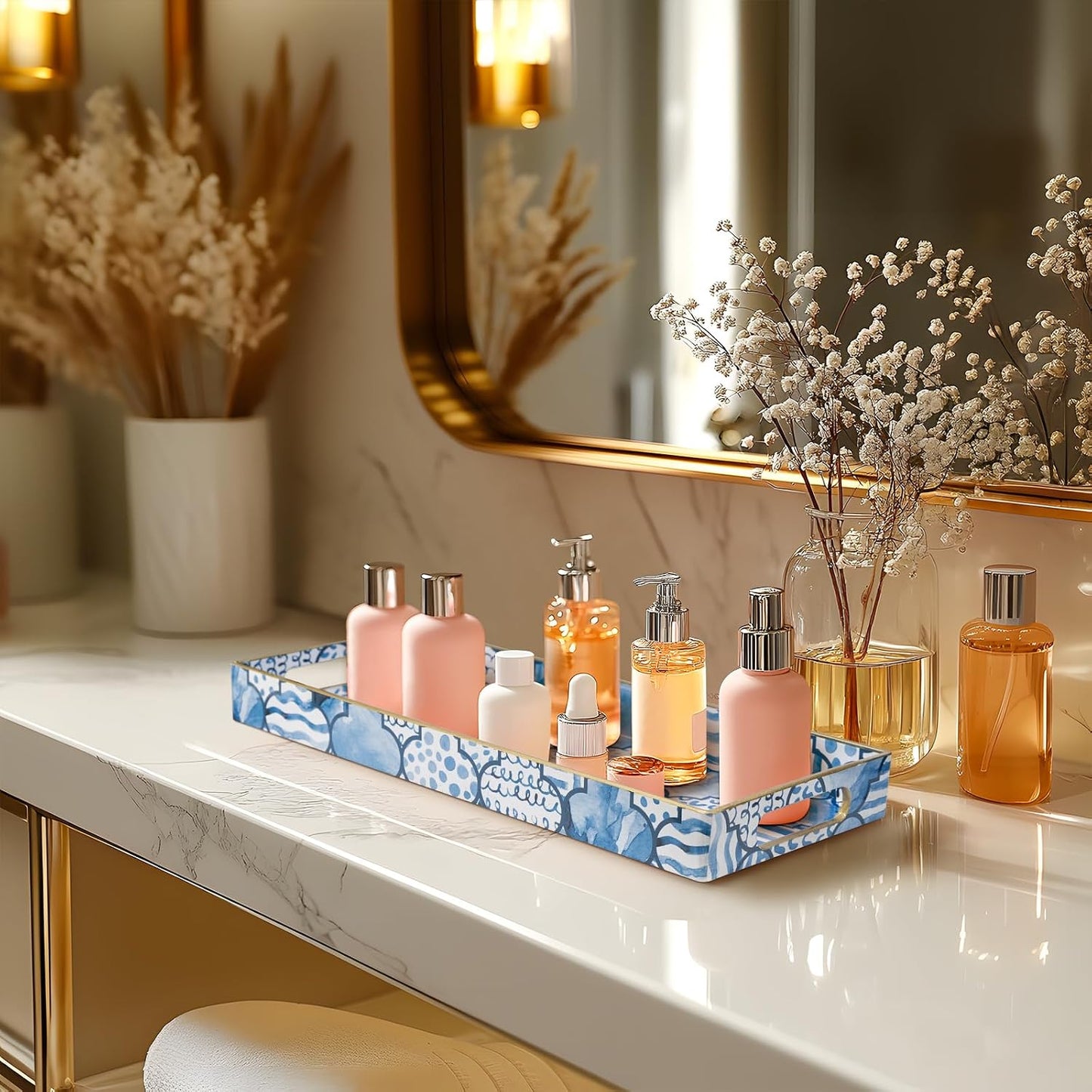 Decorative Trays / Plastic Vanity Tray / Bohemian-1