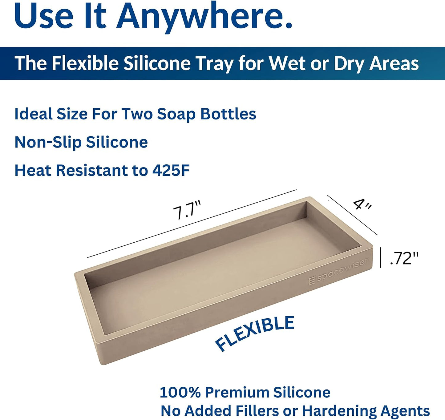 Bathroom Trays / Countertop and Vanity Tray / Coastal Sand / Small 7.7