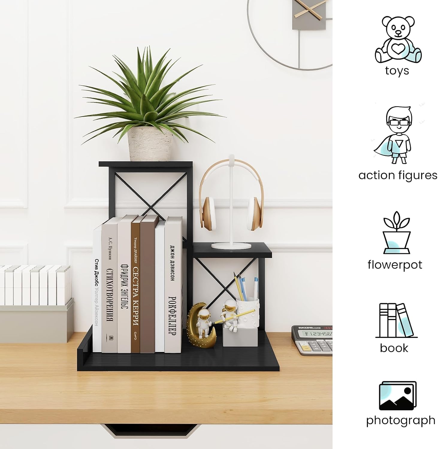 Office Storage Rack and Cubicle Organizers / Black