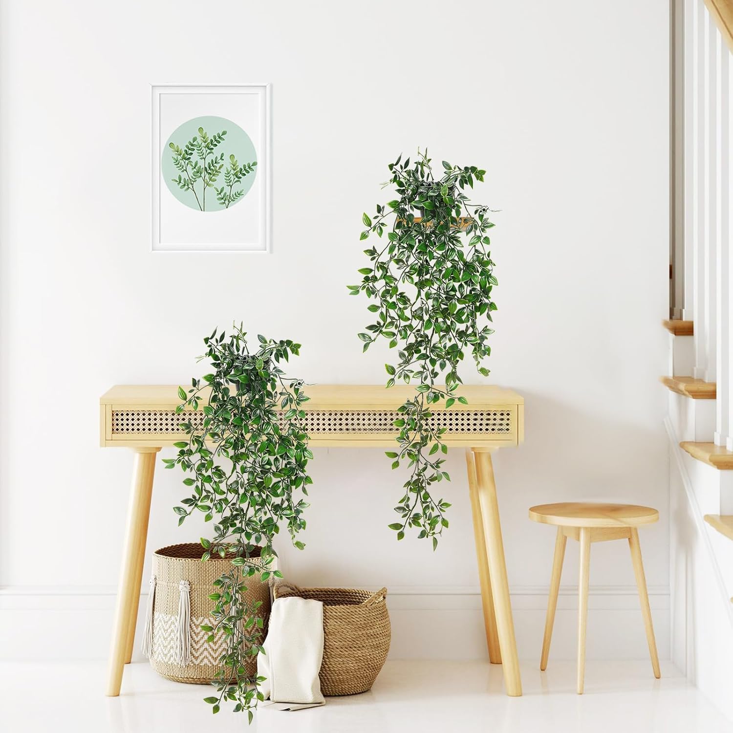 Faux Hanging Plant Greenery / Mandala Vines / Set of 2