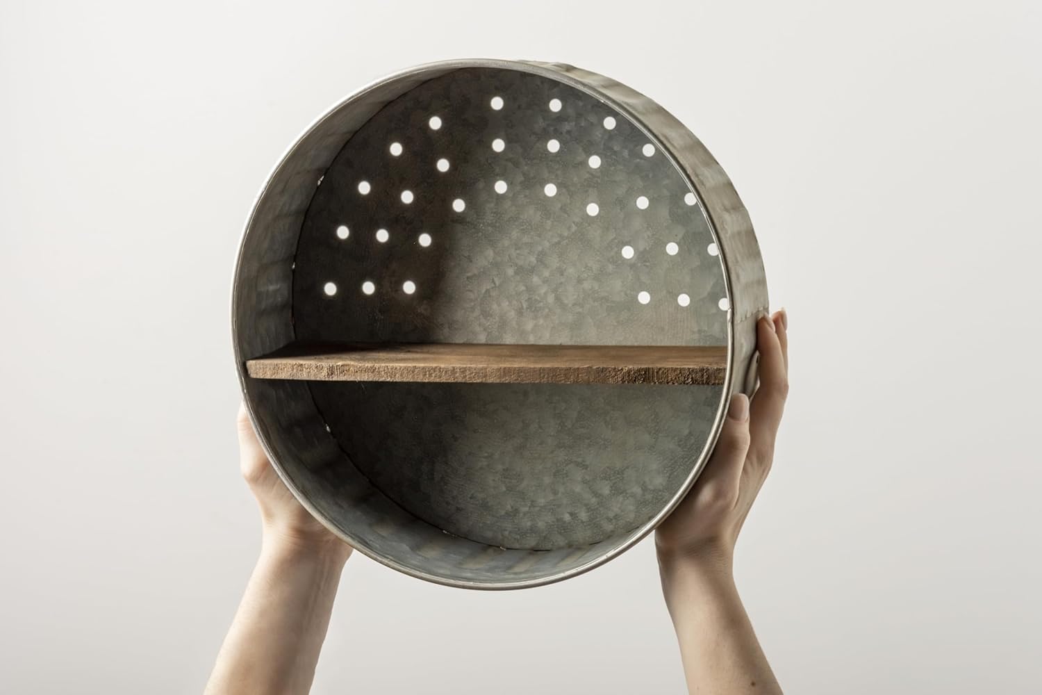Metal and Wood / 38024 Distressed Wall Shelf