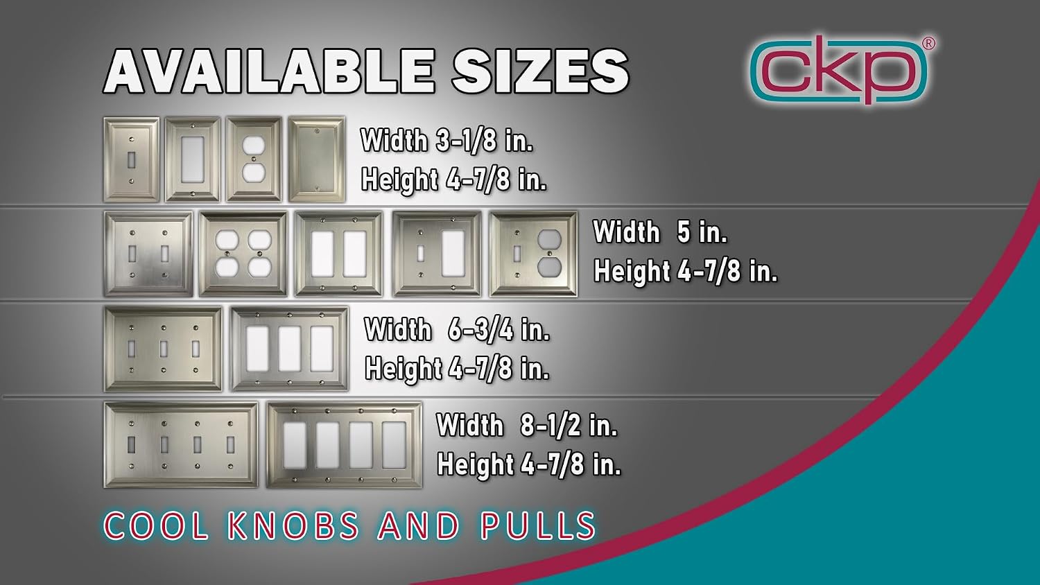 Cool Knobs and Pulls (CKP) Impressions Collection, 31196 Decorative Toggle/Duplex Wall Plate/Outlet Cover, Long Lasting