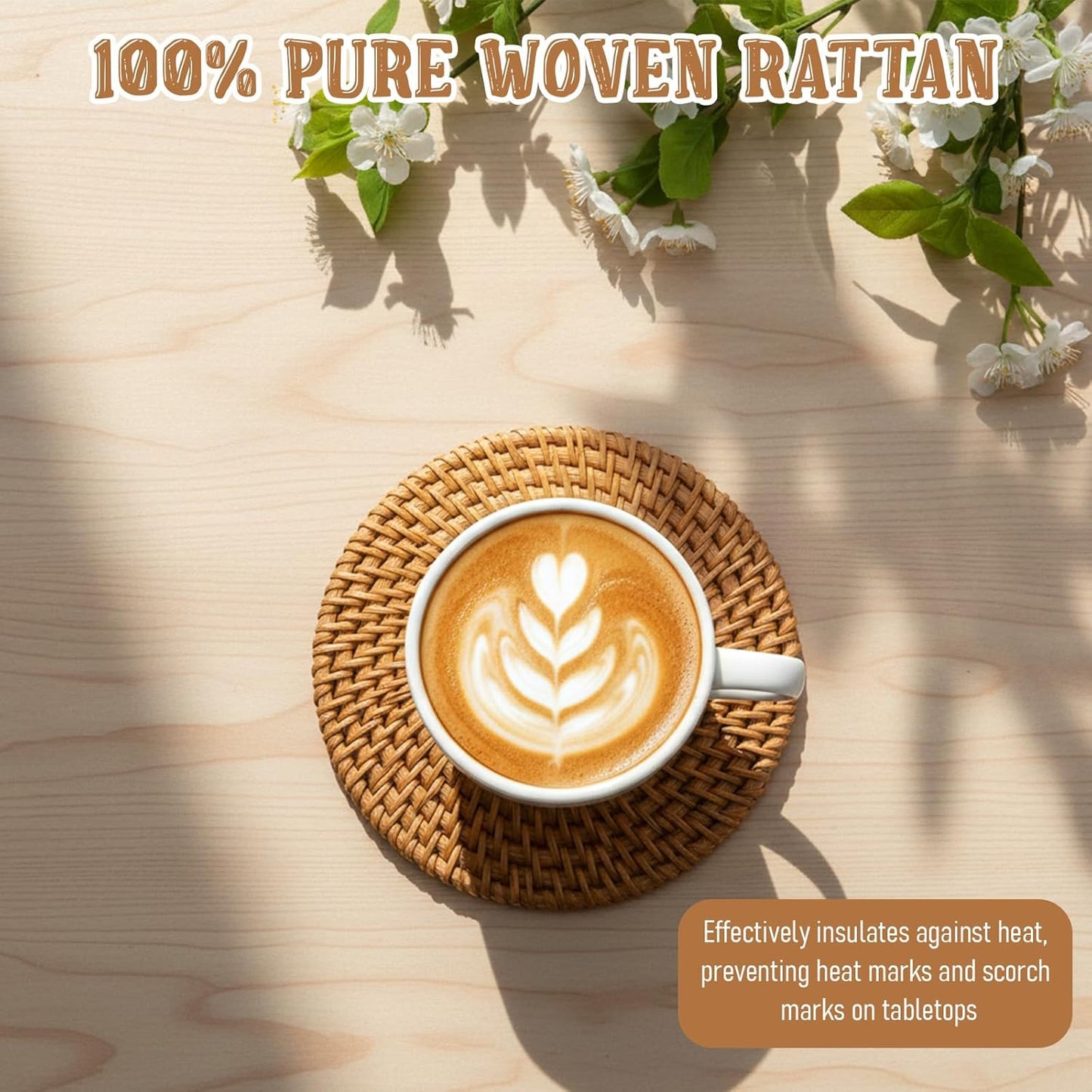 Holder / Heat-Resistant Boho / Natural / 4 Inch / Set of 12