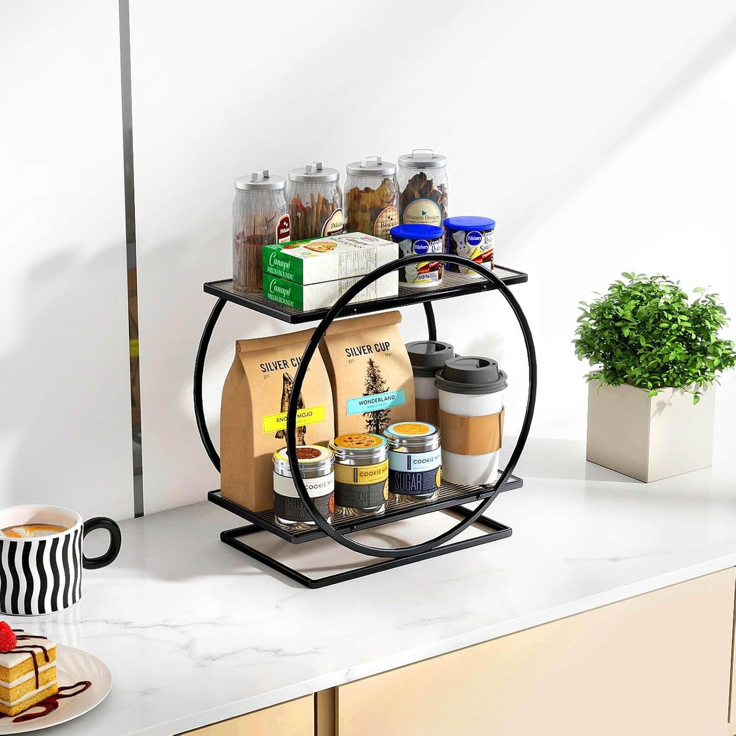 Bathroom Organizer / Perfume Organizer for Dresser / Black Brown