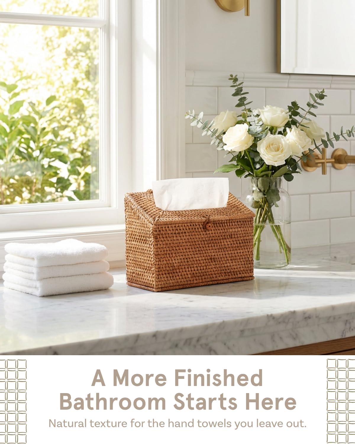 Wicker Paper Towel Holder / Natural