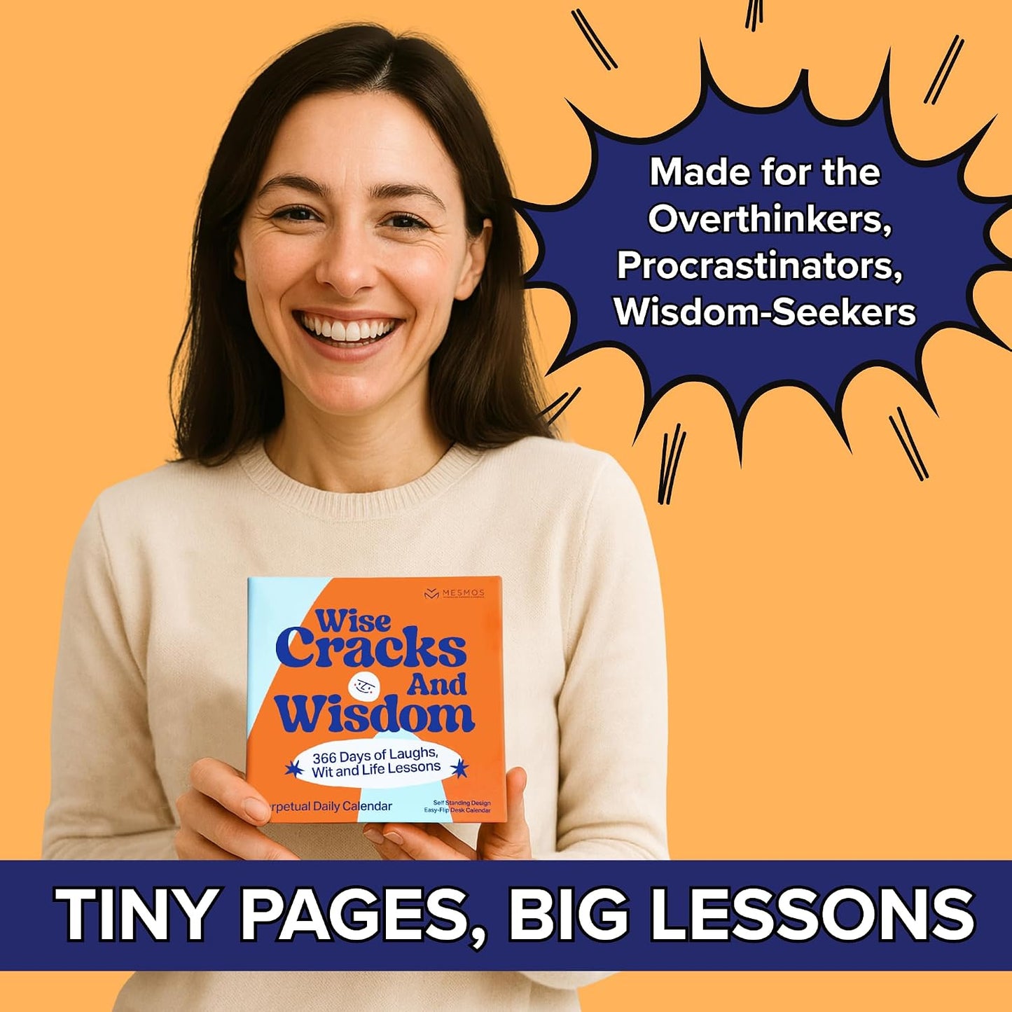 366 Days of Laughs & Life Lessons, Perpetual Desk Calendar 2026, 2027 & Beyond, Funny Gifts & Desk Decor, Office Decor