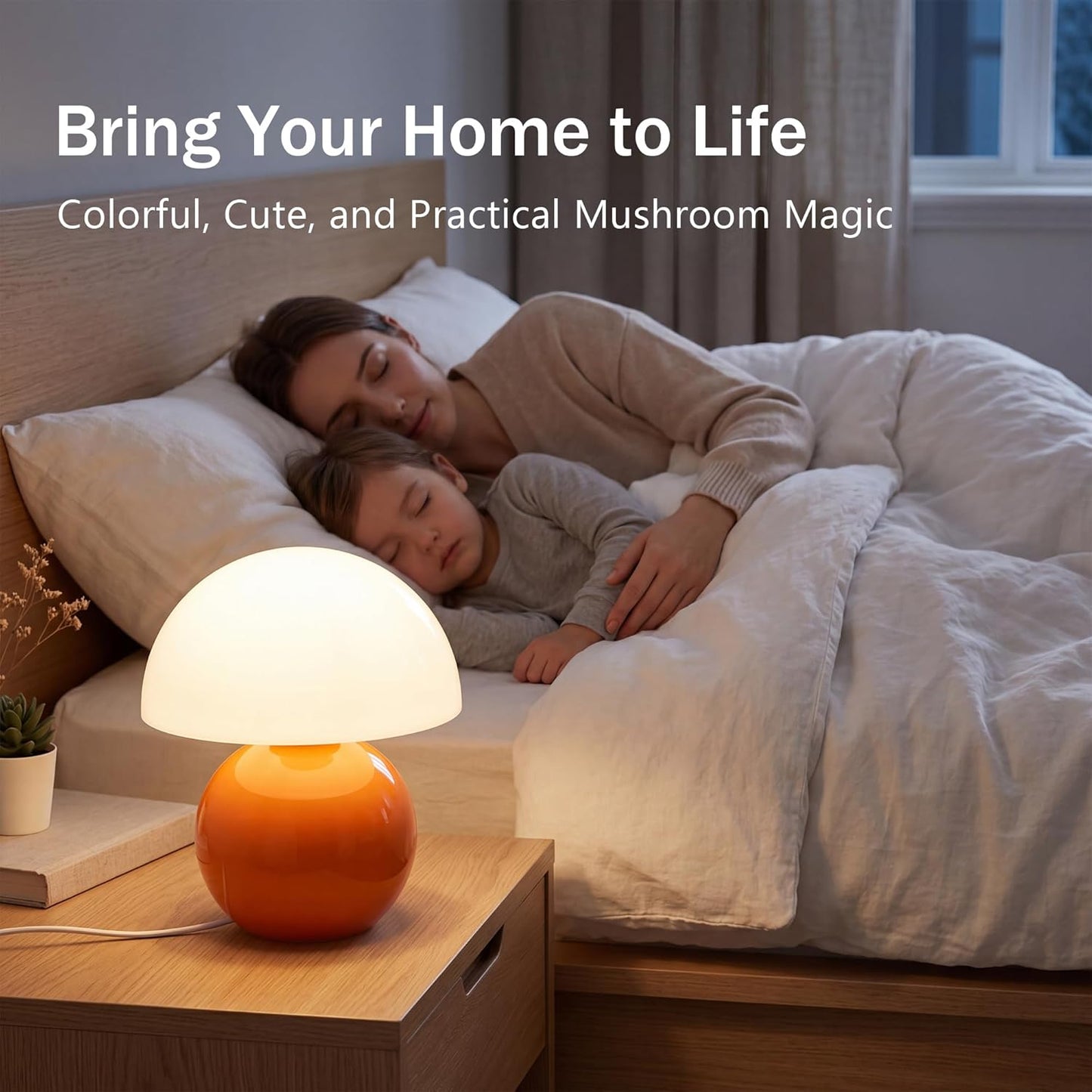 Mushroom Lamp Table Lamp / Orange