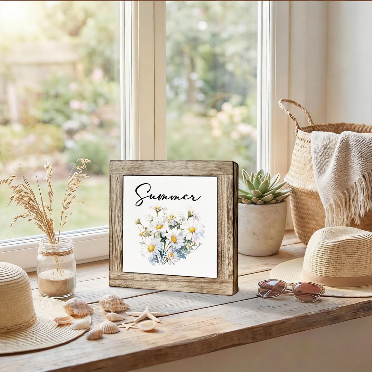 Floral Wooden Plaque / Summer 05