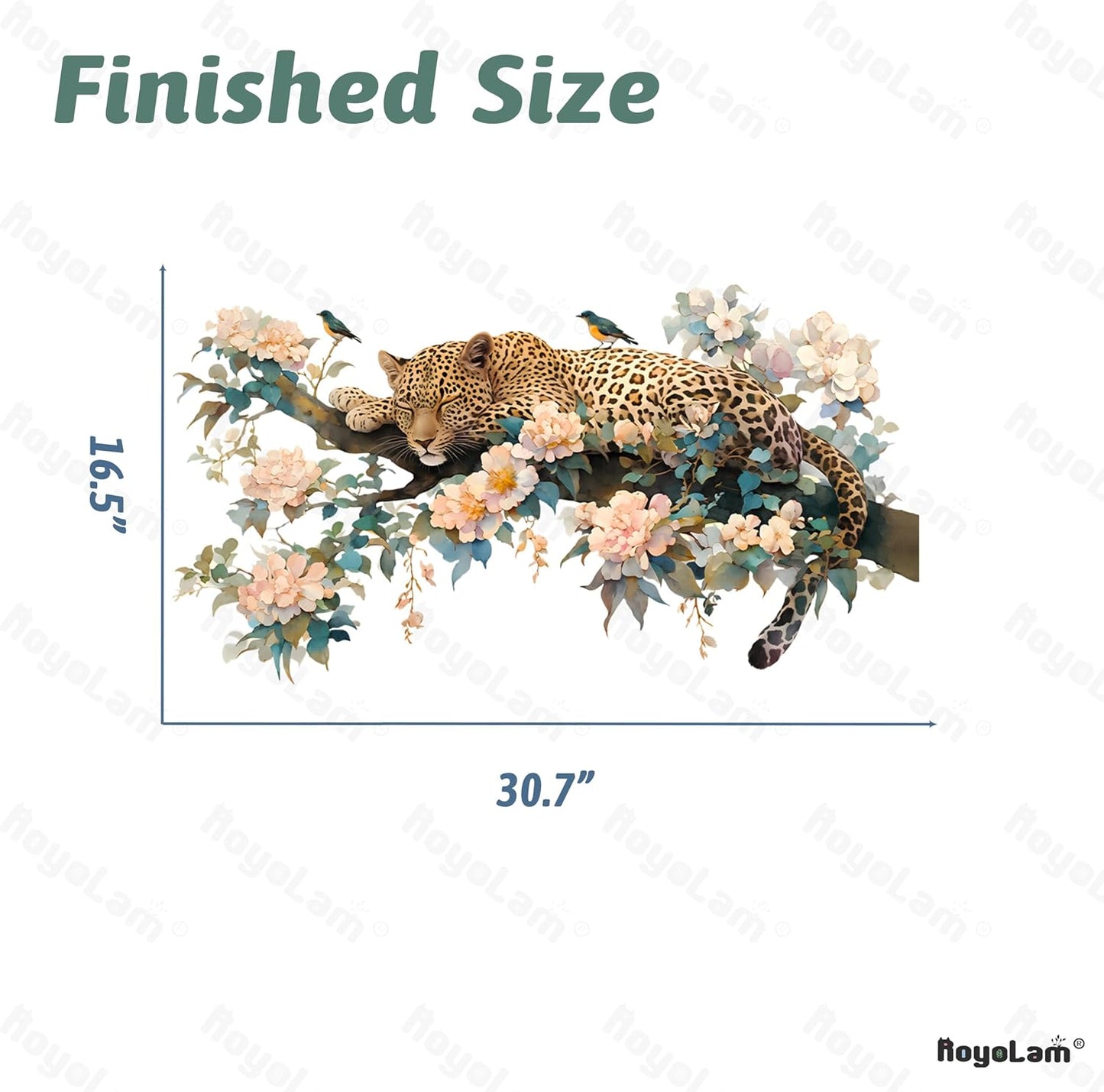 Flowers Wall Decals Removable Jungle Animal Vinyl Stickers