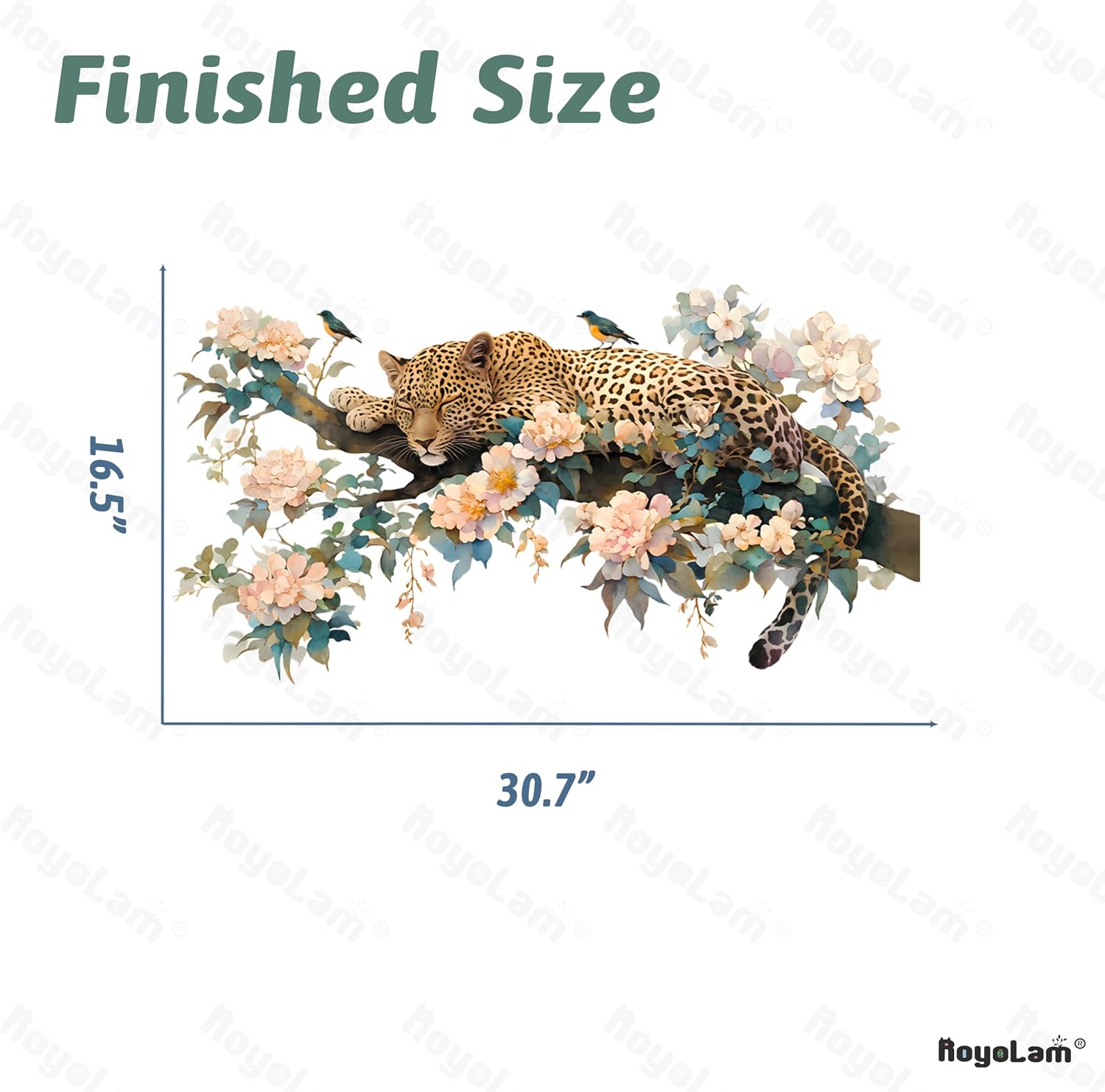 Flowers Wall Decals Removable Jungle Animal Vinyl Stickers