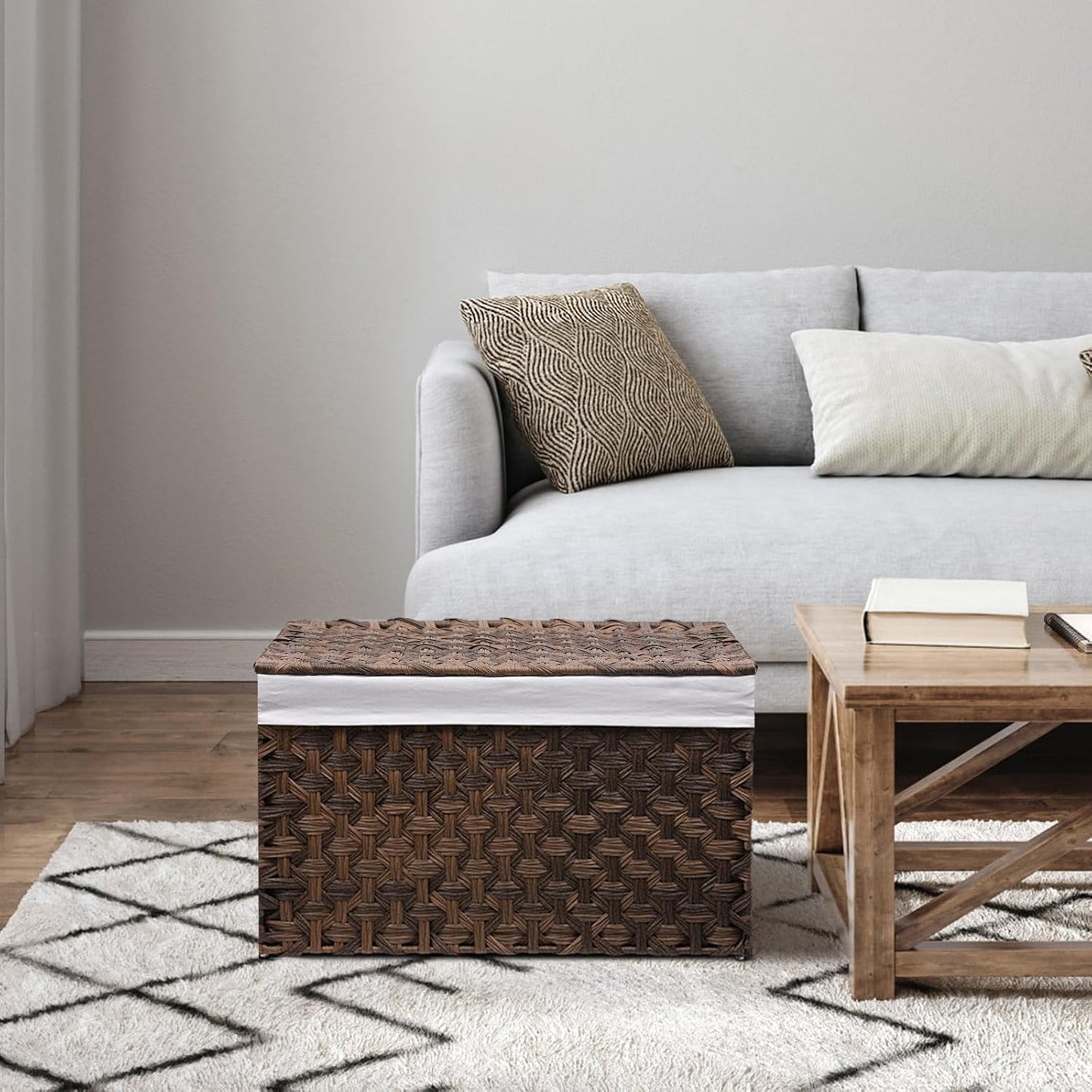 Woven Storage Bin / 13.4 x 21.9 x 13.4 / 65l: Inches / Brown
