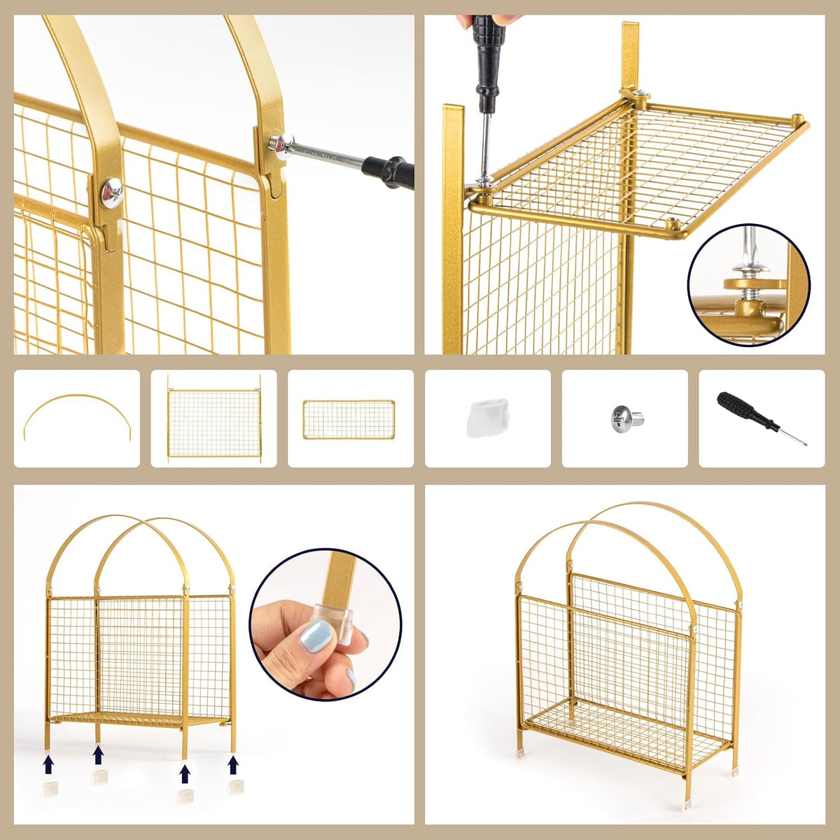 Freestanding Magazine Holder, Metal Magazine Rack Floor Stand | Modern Touch Handbag Design, for Magazine, Newspaper