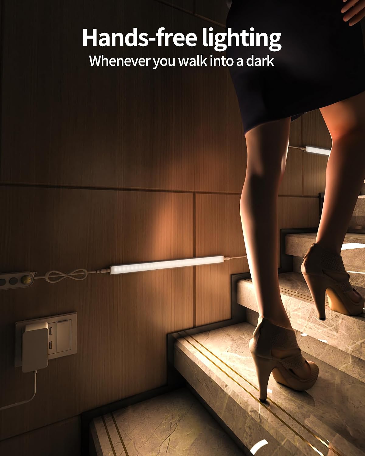 Motion Sensor Cabinet Lighting, 4500K Daylight, 3 Pack 12 inch Linkable