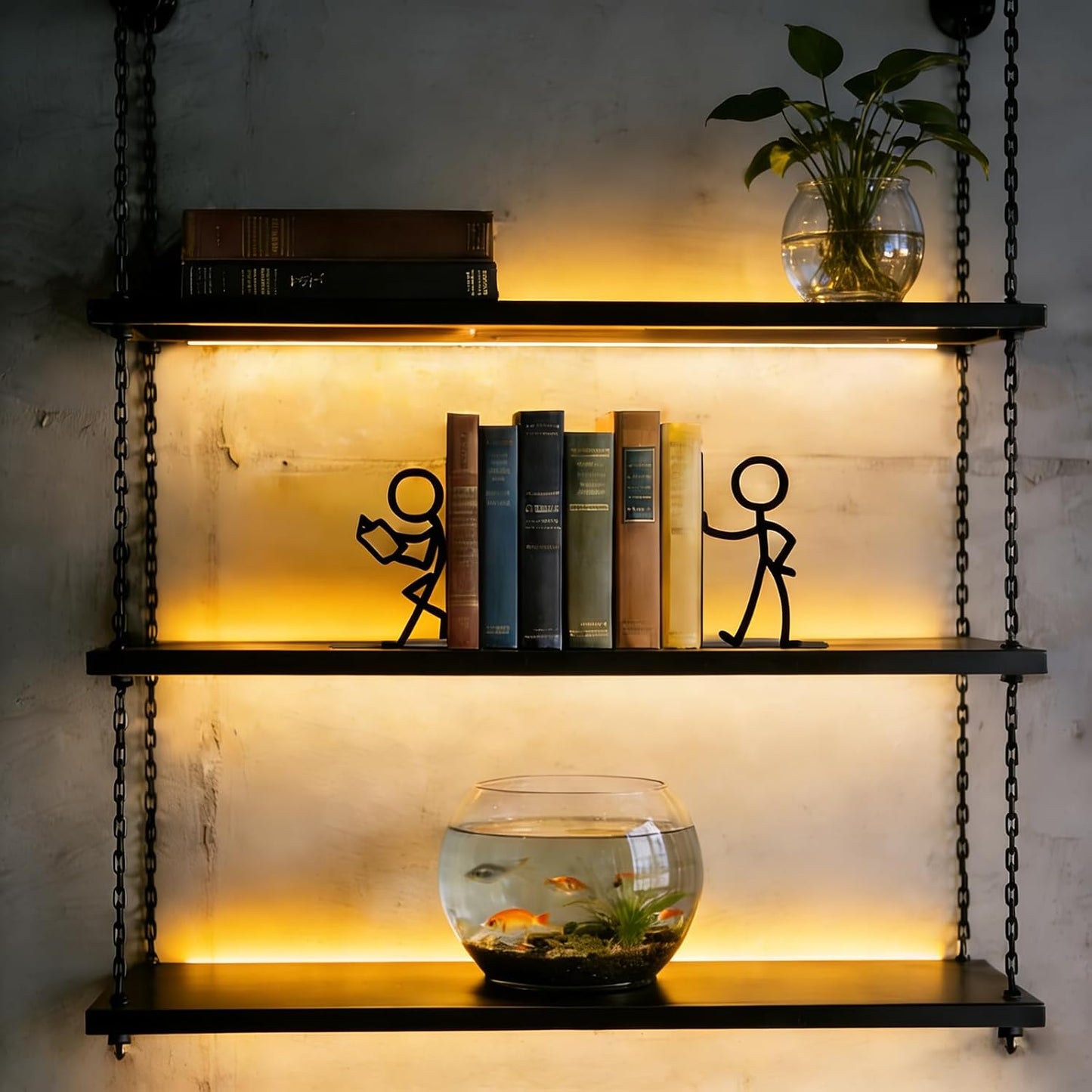 Metal Bookends People Book-end