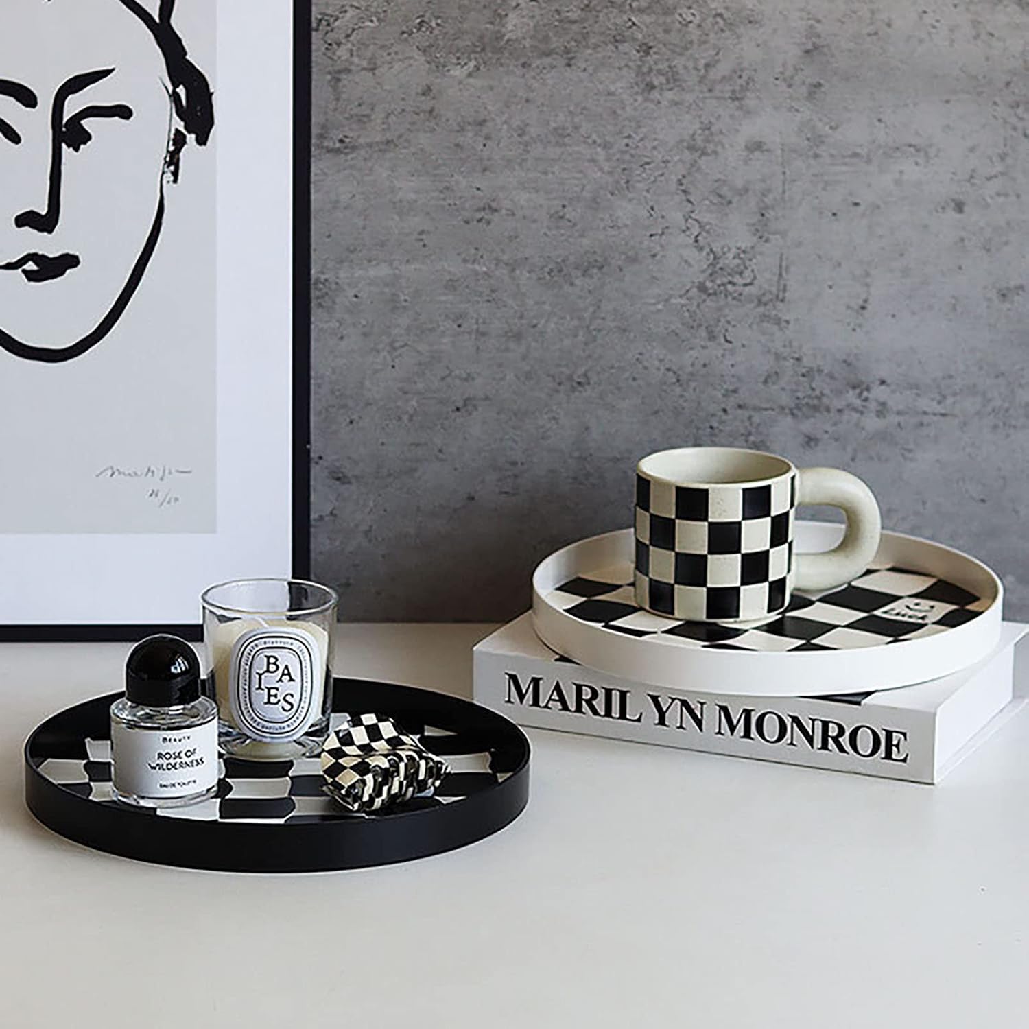 Round Storage Tray / Black L