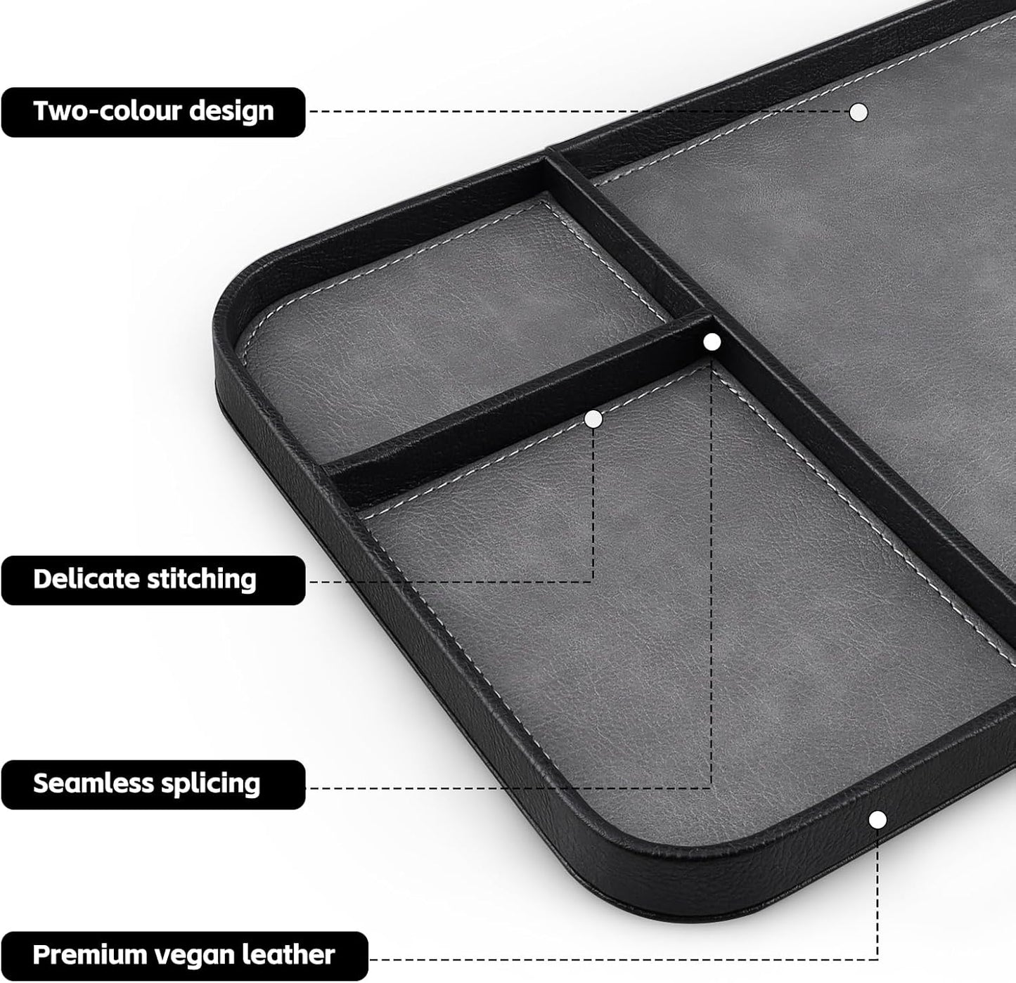 Leather Tray / Catchall Tray / Black Frame