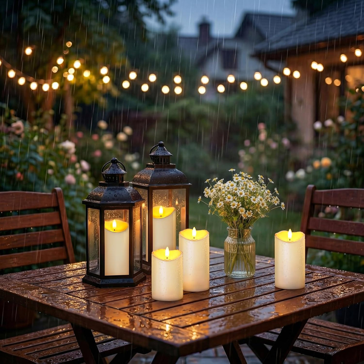 Homemory 9Pack Outdoor Waterproof Flameless Candles, LED Candles, Battery Operated Candles with Remote and Timers