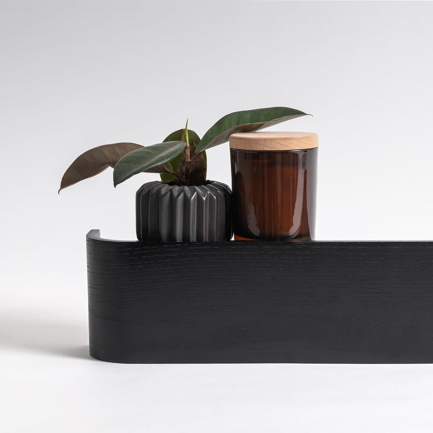 Kazai. Wall-Mounted Coat Rack 'Toke' - Modern Design Coat Rack with Hidden Wall Hooks - Solid Wood Veneer Panel Coat