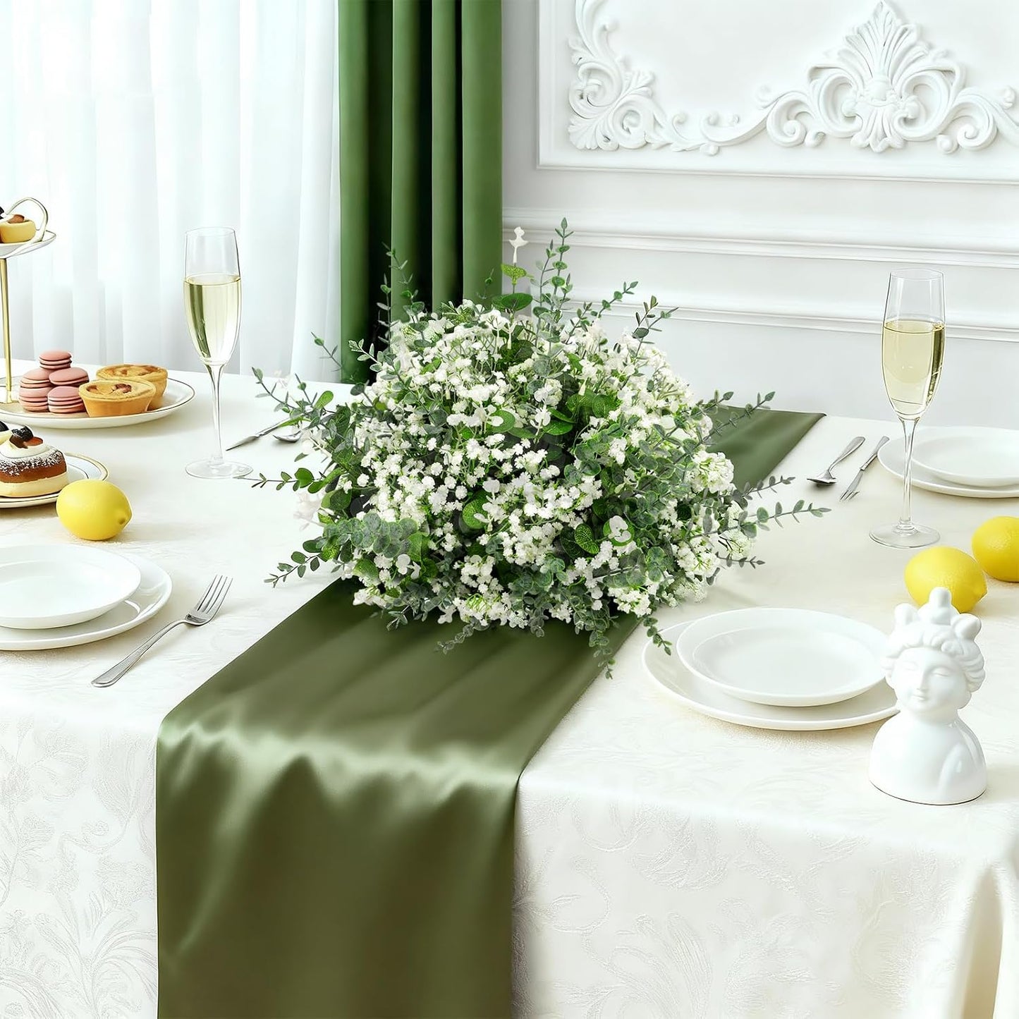 Real Touch Babys Breath Artificial Flowers Bulk / Silver / Set of 110