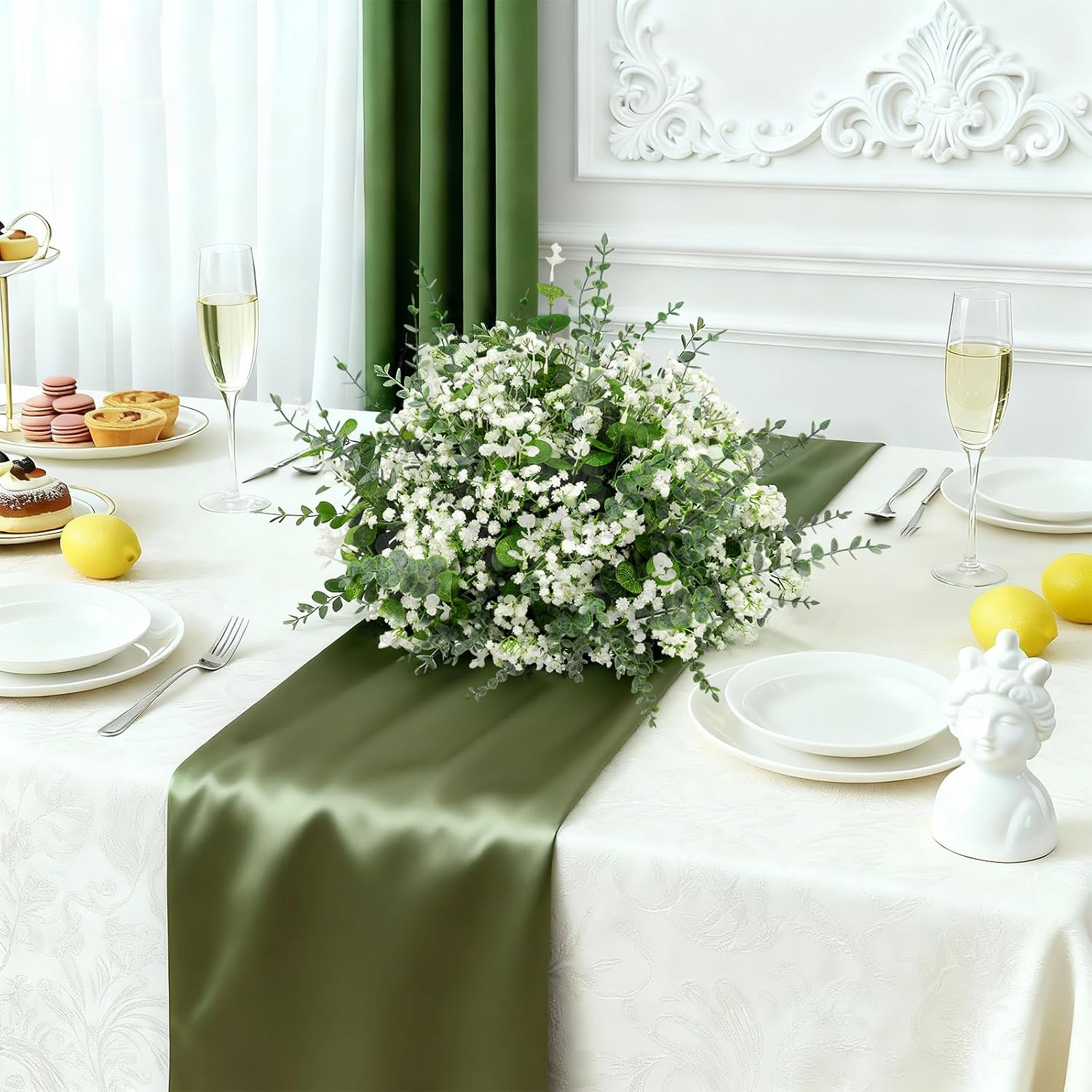 Real Touch Babys Breath Artificial Flowers Bulk / Silver / Set of 110