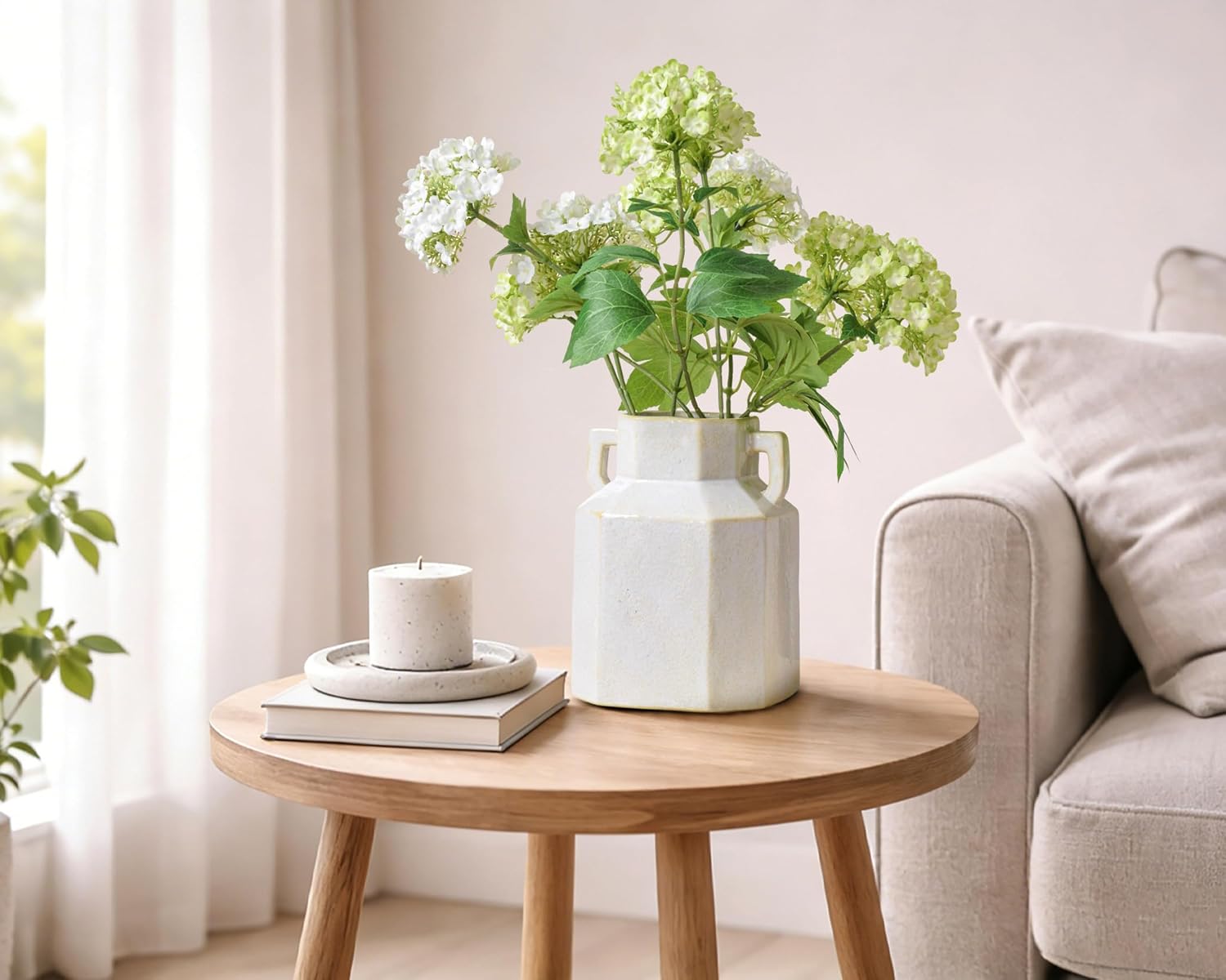 White Boho Vase / 7.3 Inch-white / 7.3 Inch