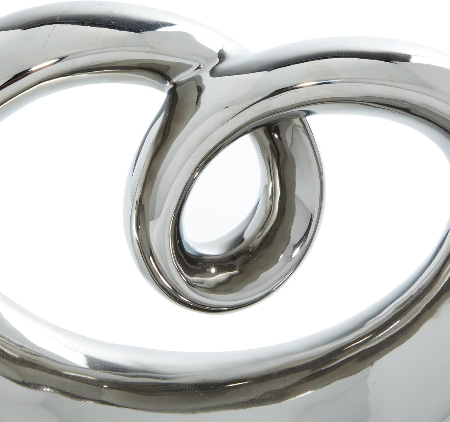 Ceramic Abstract Decorative Sculpture Swirl Home Decor Statue / Black / 10 x 4 x 10