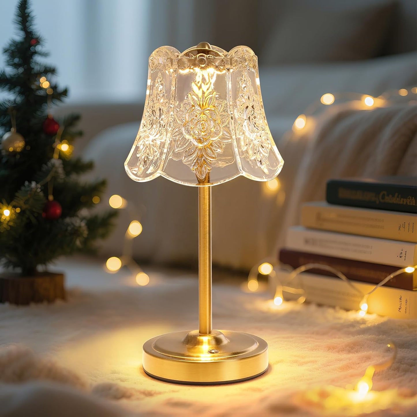 Shenmoyl Set of 2 Cordless Touch Table Lamp with 5200mAh Battery - 3 Adjustable Color Temperatures & Dimmable