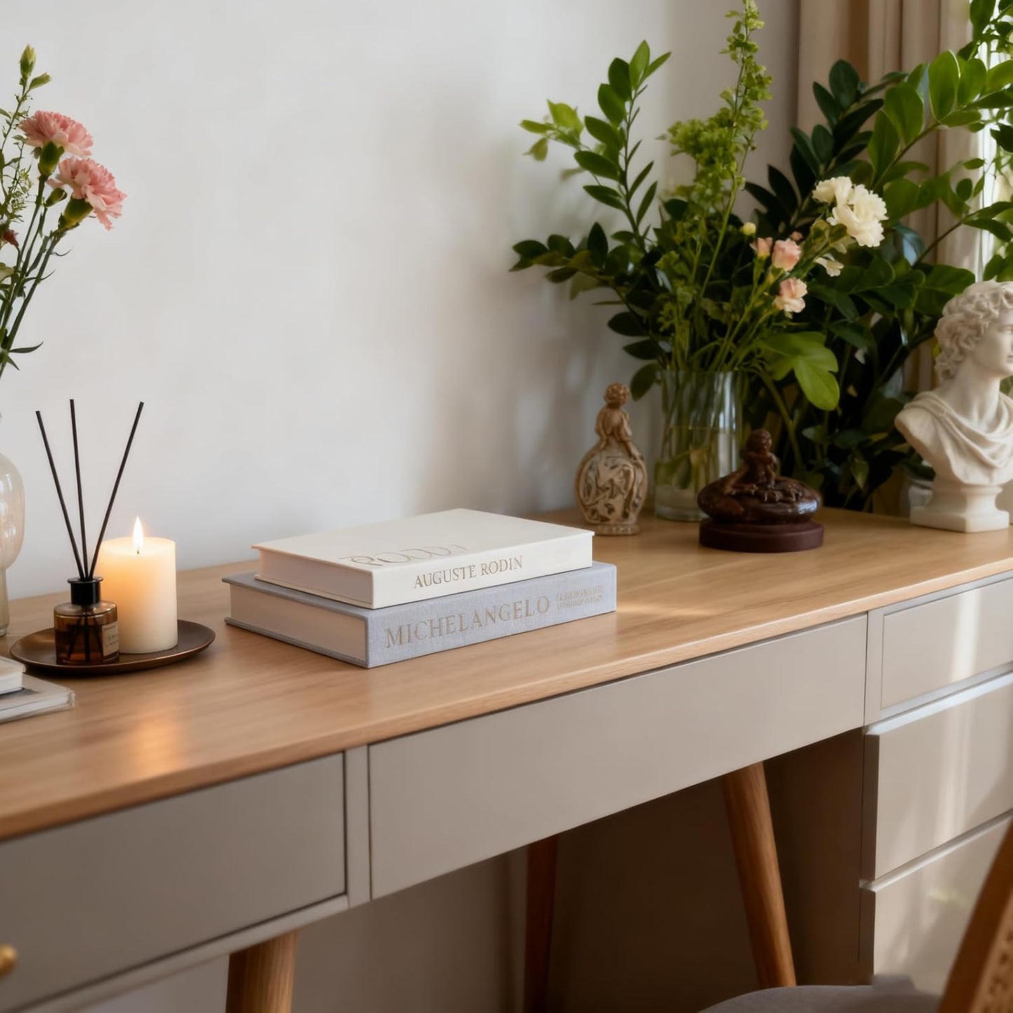 Decorative Books Boxes / Beige-gray / Set of 2