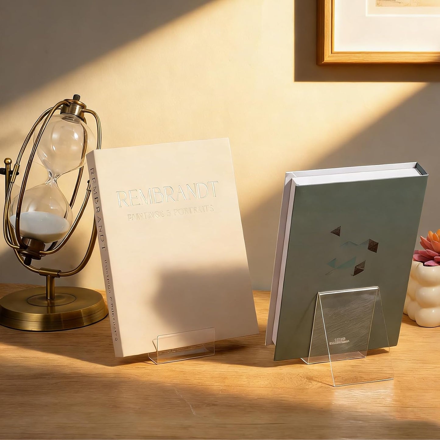 Acrylic Book Display Stand / Clear / 3 x 3.4 x 4 / Set of 16