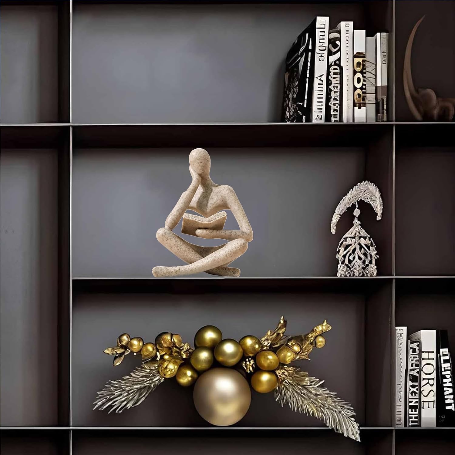 Abstract Style Thinker Sculptures Modern Aesthetic Figurine / Sandstone / 3.34 * 2.36 * 4.52 In