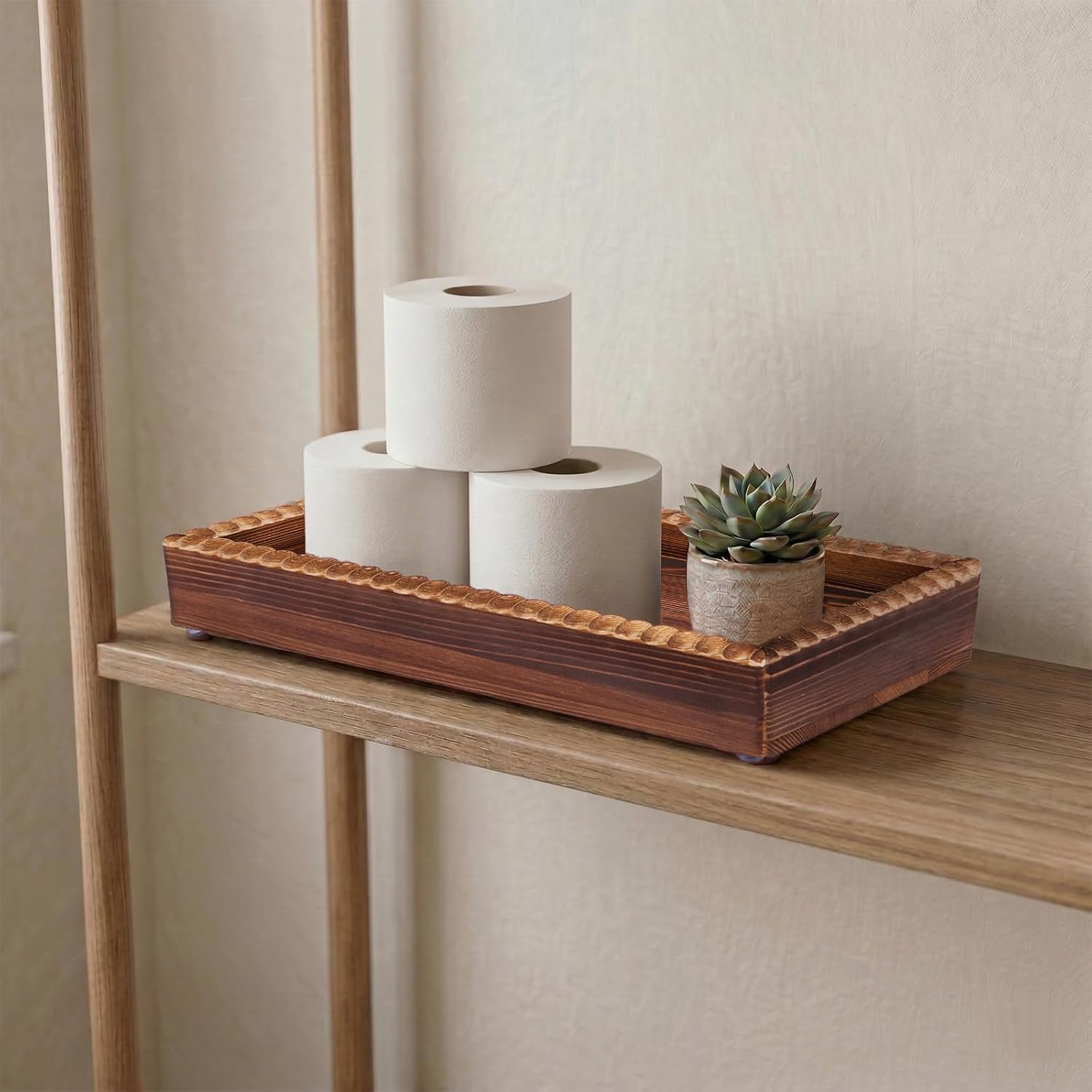 Wooden Countertop Vanity Trays