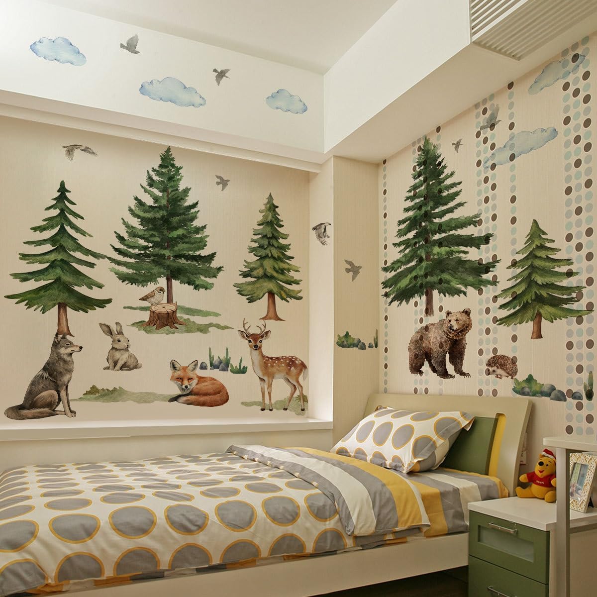 Forest Wall Decals Large Woodland Mountain Pine Tree