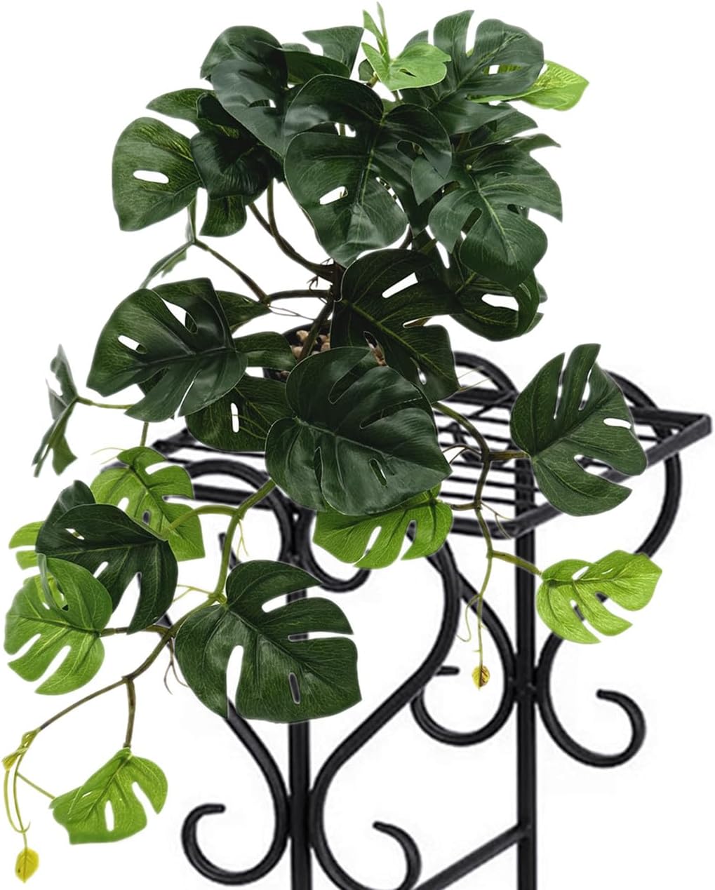 Artificial Monstera Small Faux Potted Mini Hanging Vine Fake / Small Monstera Plant / Green /
