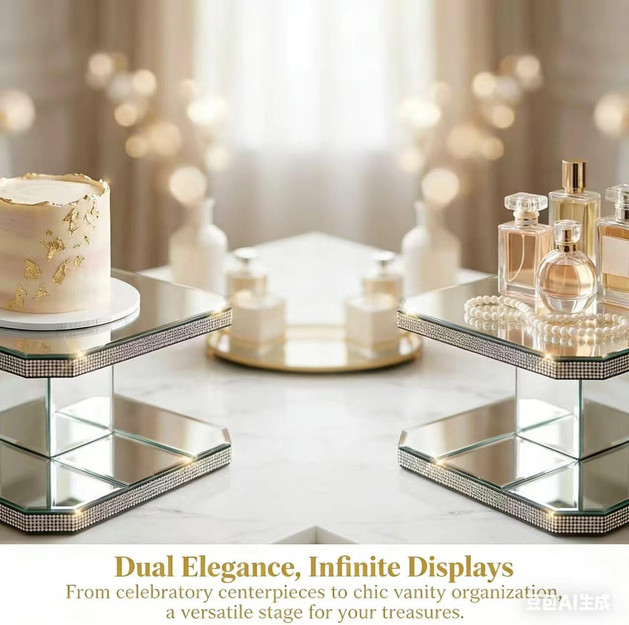 Two-Tier Square Stand / 6 Inches High / 6 Inch