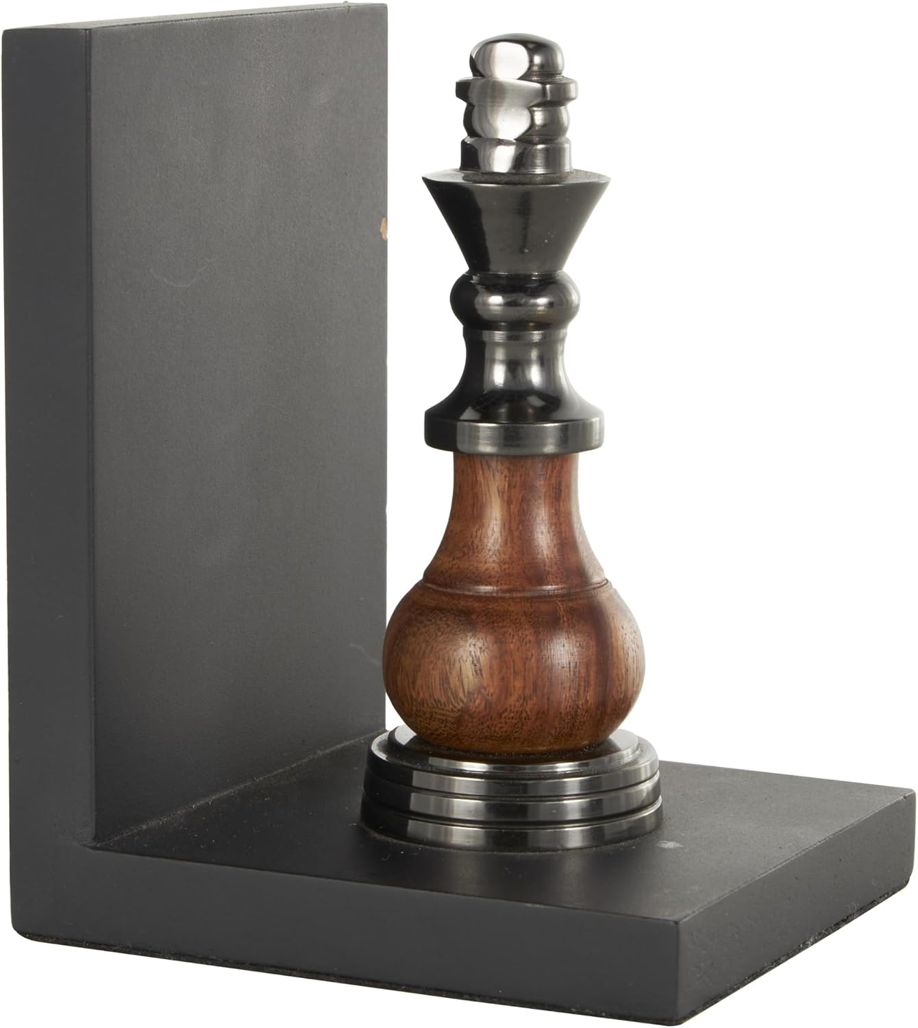 Aluminum Metal Chess Decorative Bookends Non Skid Bookends / 4"w, 6"H / Set of 2