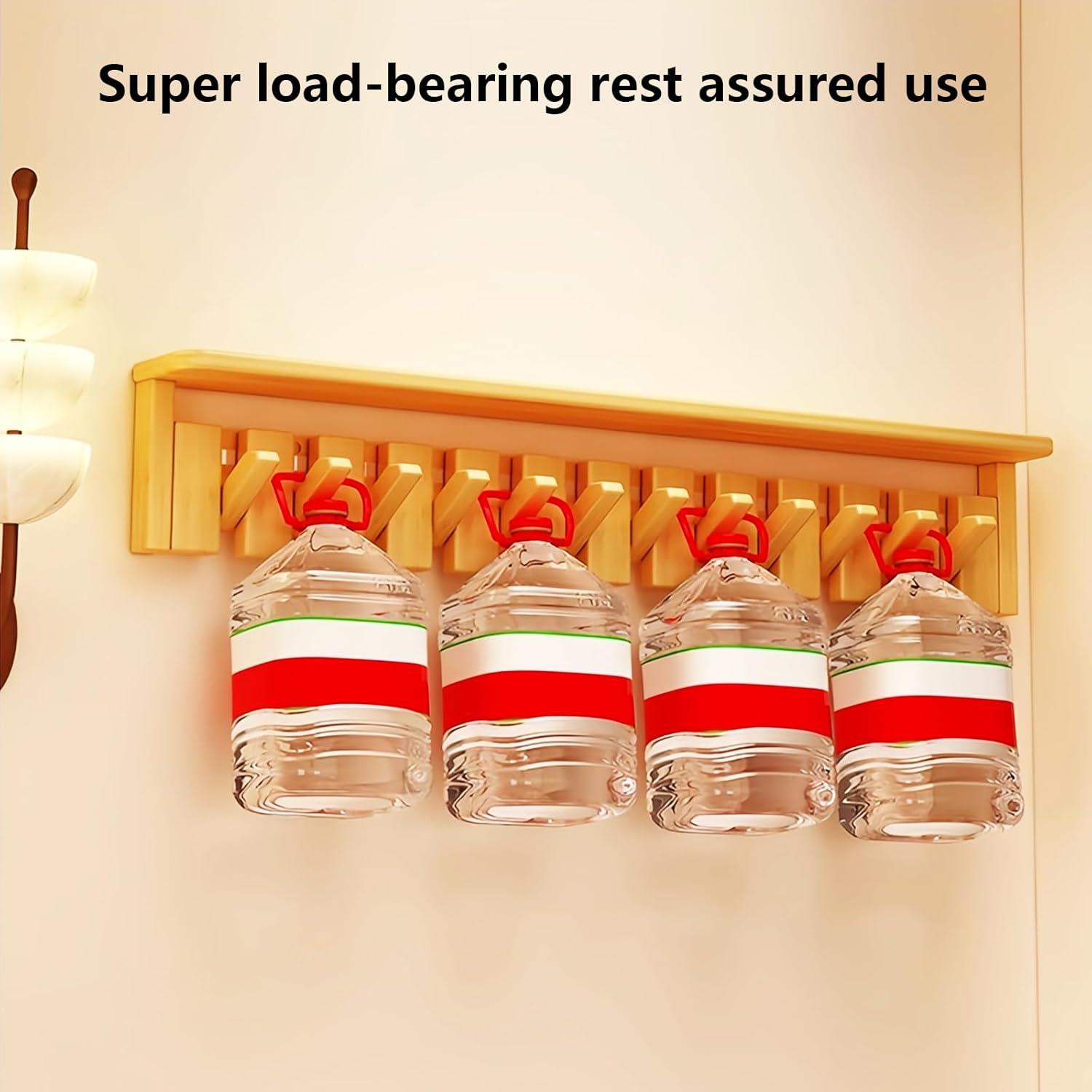 Paint Wood Wall Mounted Coat RackHooks Piano Key Hangers Natural Solid Wood Hanger Non-Woven Fabric Clothes Hangers for