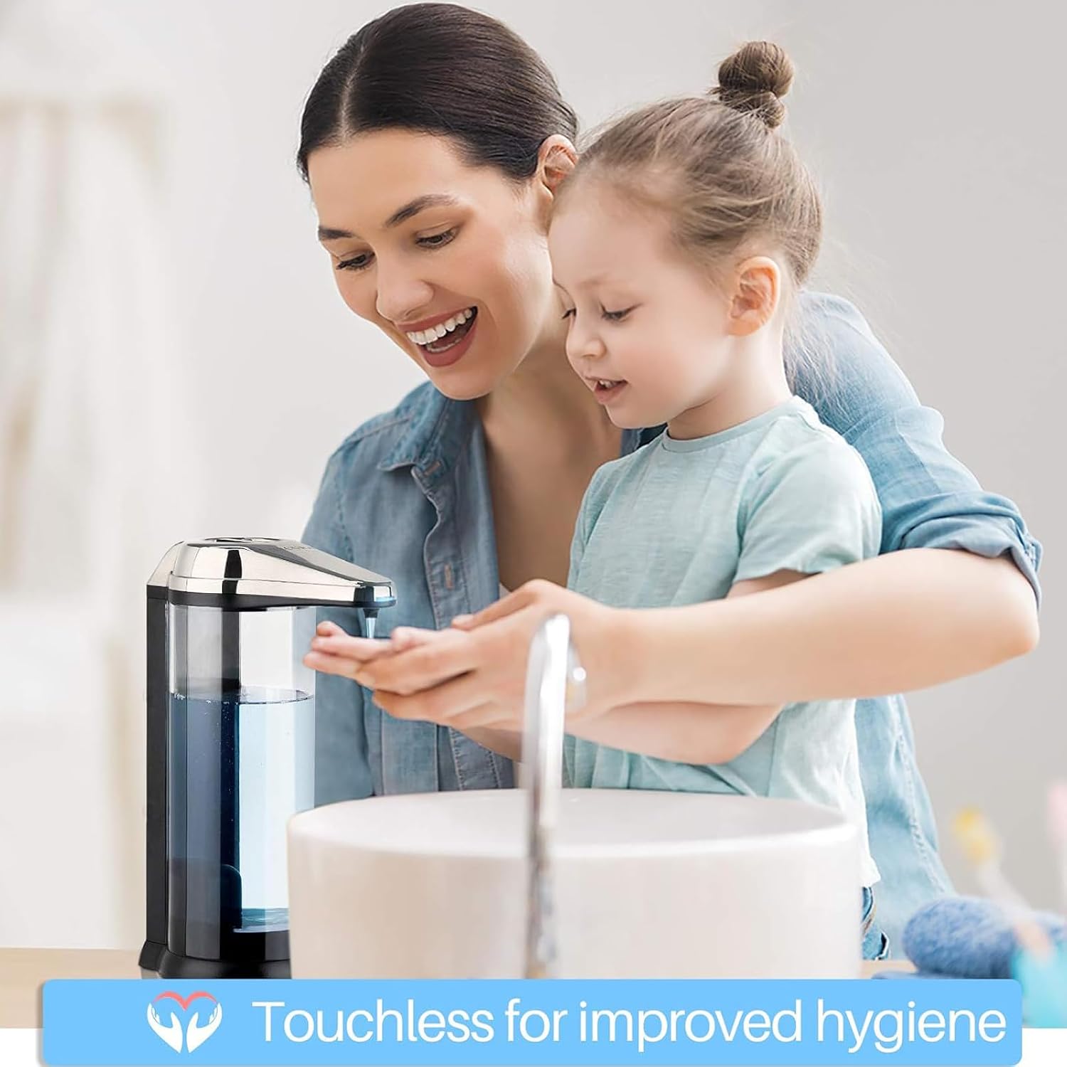 Secura 17oz Automatic Liquid Soap Dispenser, Touchless Battery Operated Hand Soap Dispenser with Adjustable Soap