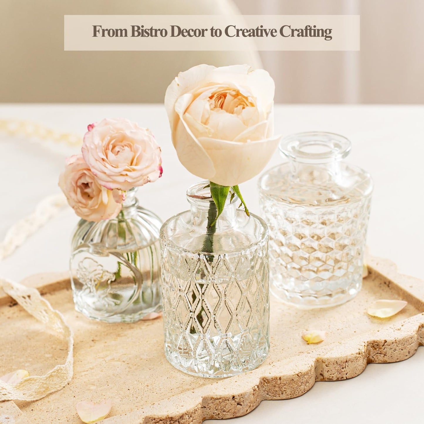 Glass Bud Vase Pcs / Clear / Set of 12