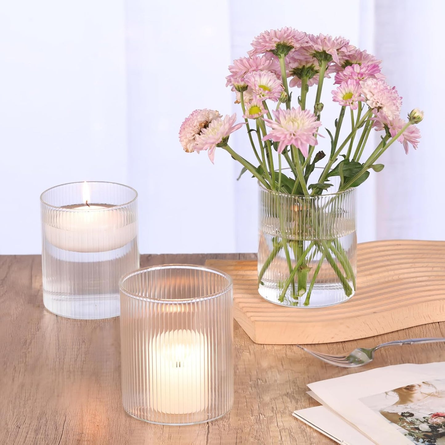 Glass Flower Vases / 4in / Clear