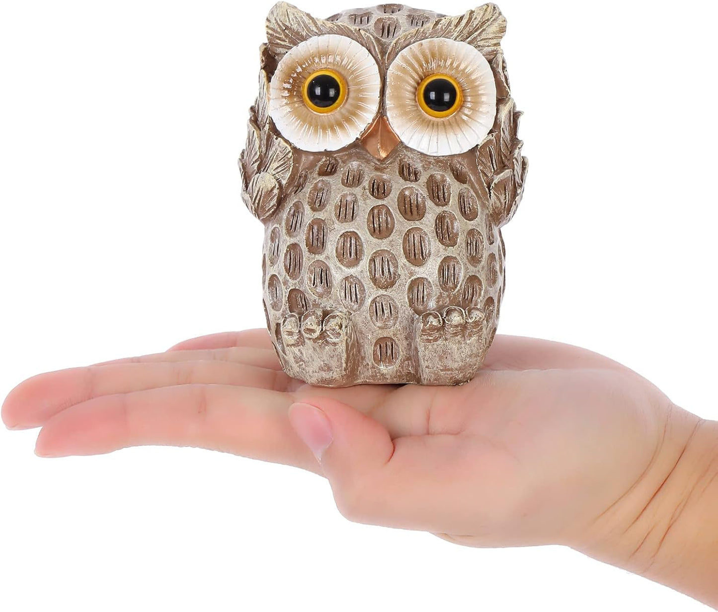 Owl Figurines / Owl Statues Home Décor / Brown / Set of 3