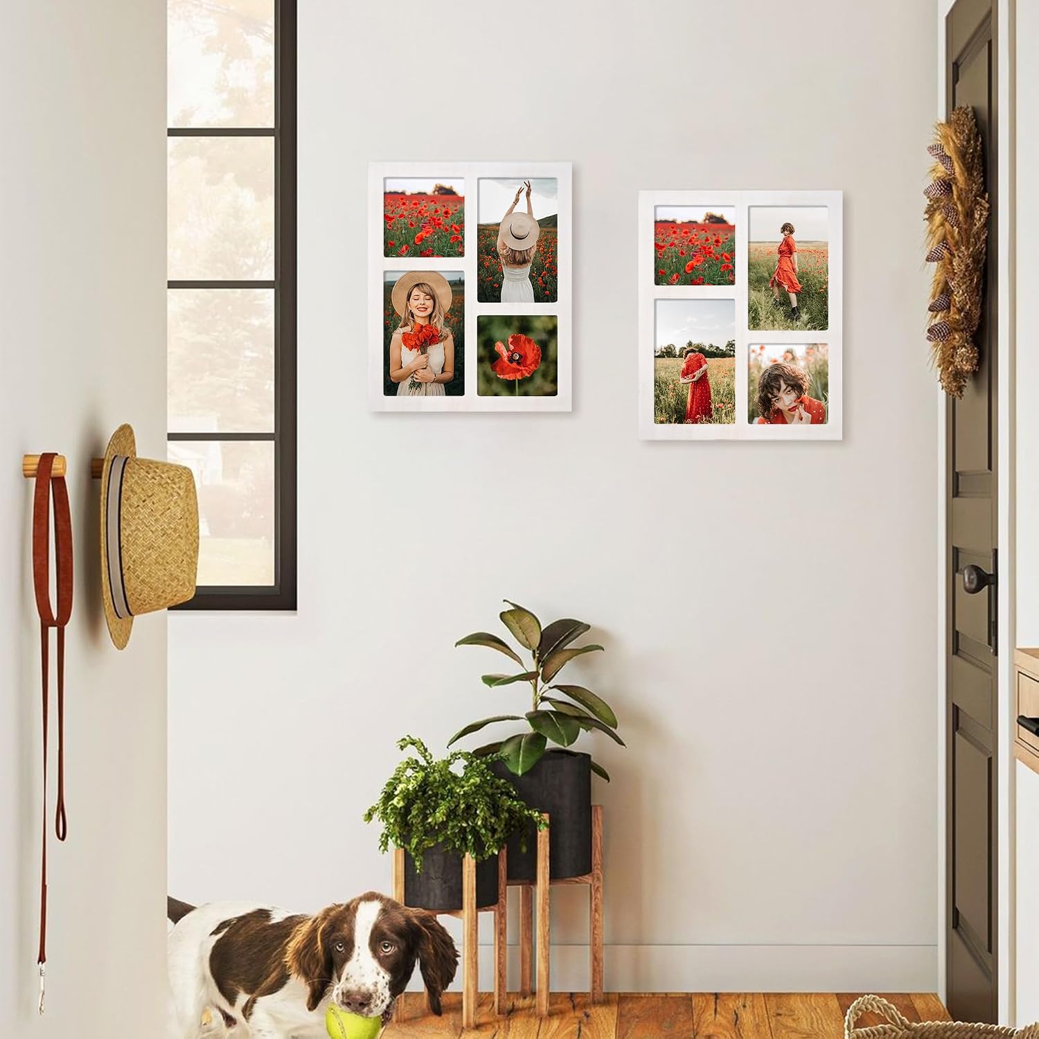 YESKAY Picture Frame Collage 4x6 and 4x4 Photos Display, 4x6 Multiple Photo Collage Frames with Tempered Glass, Family