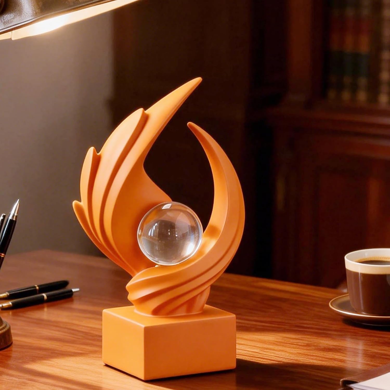 Modern Art Statue Decor / Orange