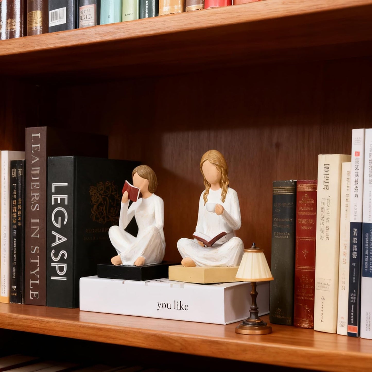 Book Lovers Gifts / Unique Reading Figurine Book Ends