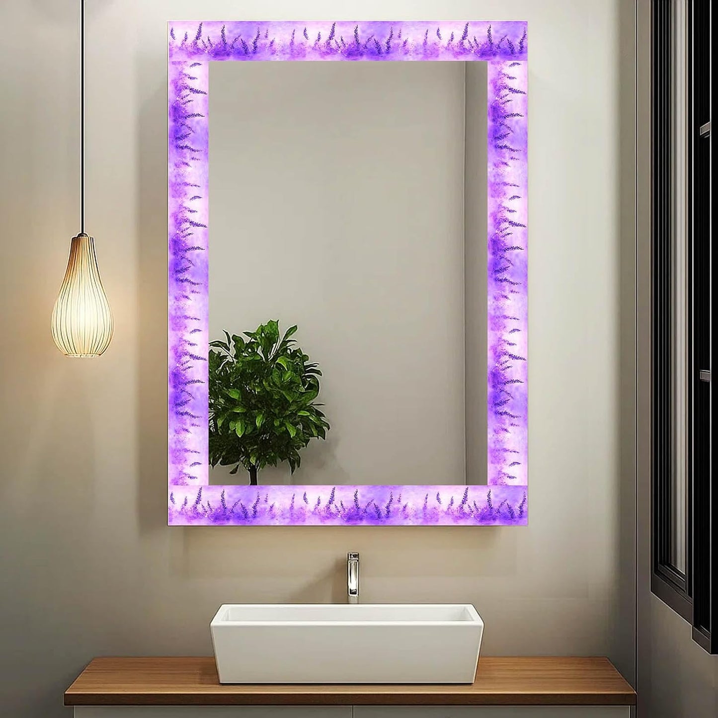Wallpaper Border Peel and Stick Wall Accent PVC Lavender / Lavender Mist Flower / Purple / 4 x 196