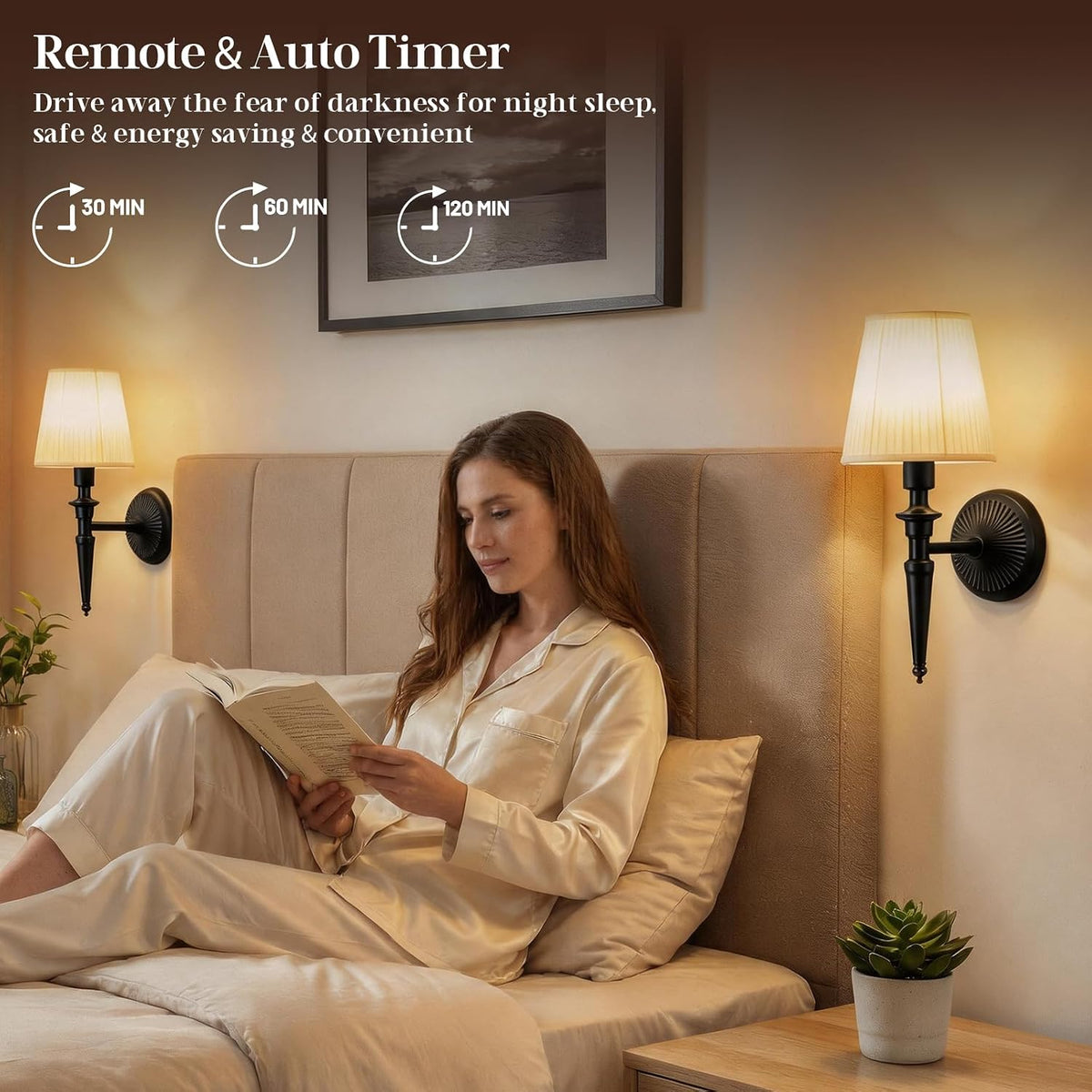 Battery Operated Wall Sconces Set of 2, Wireless Rechargeable Wall Lights with 12 RGB Colors and 3CCT Dimmable, Small
