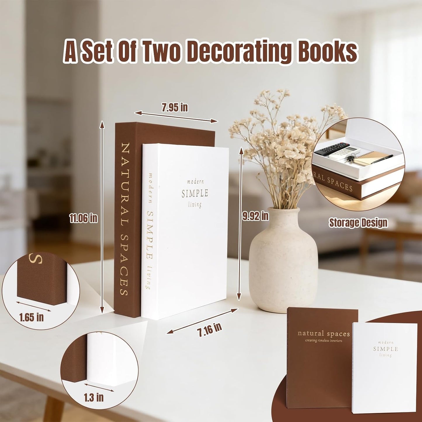 Stylish Boxes / Exquisite Decorative Books / Set of 2