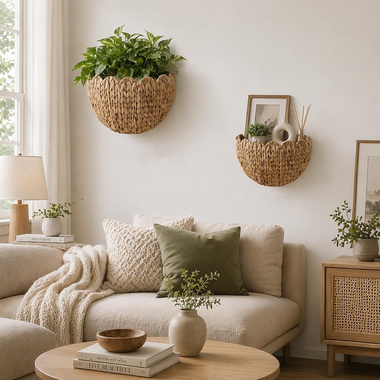 Boho Front Door Basket / Set of 2