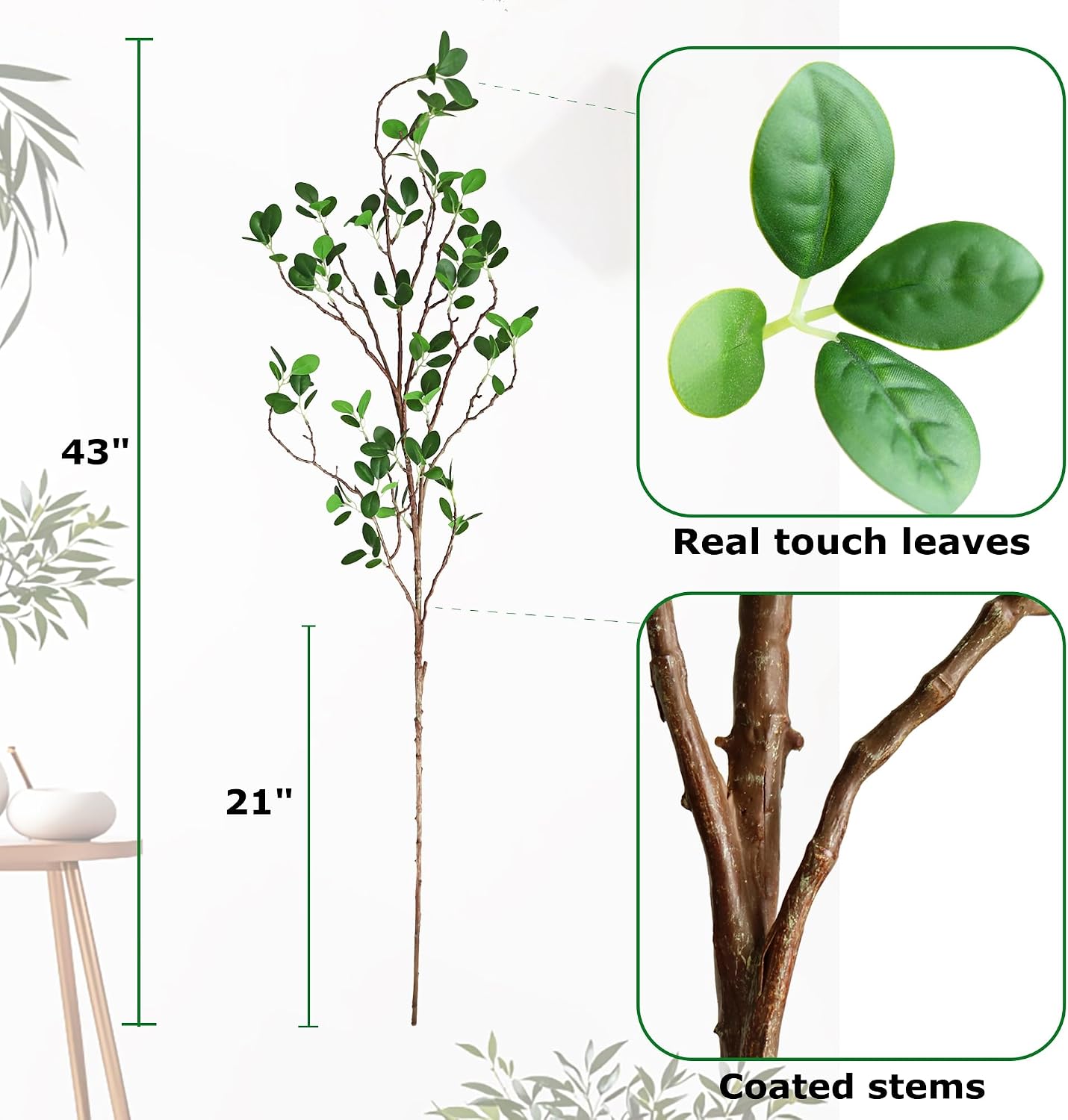Artificial Eucalyptus Branches / Green